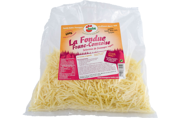 Fromage Râpé Badoz pour Fondue aux 3 Fromages 500g Fromage Râpé Badoz pour Fondue aux 3 Fromages 500g