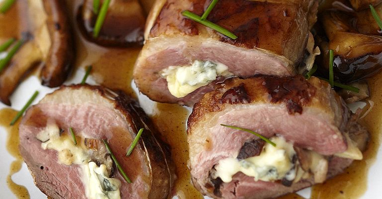 Magret de canard aux champignons